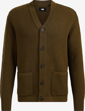 WE Fashion Knit Cardigan in Green: front