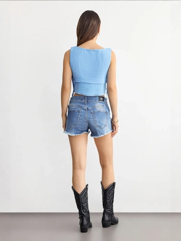 Hiccup Blusentop in Blau