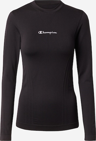 Champion Authentic Athletic Apparel Λειτουργικό μπλουζάκι σε μαύρο: μπροστά