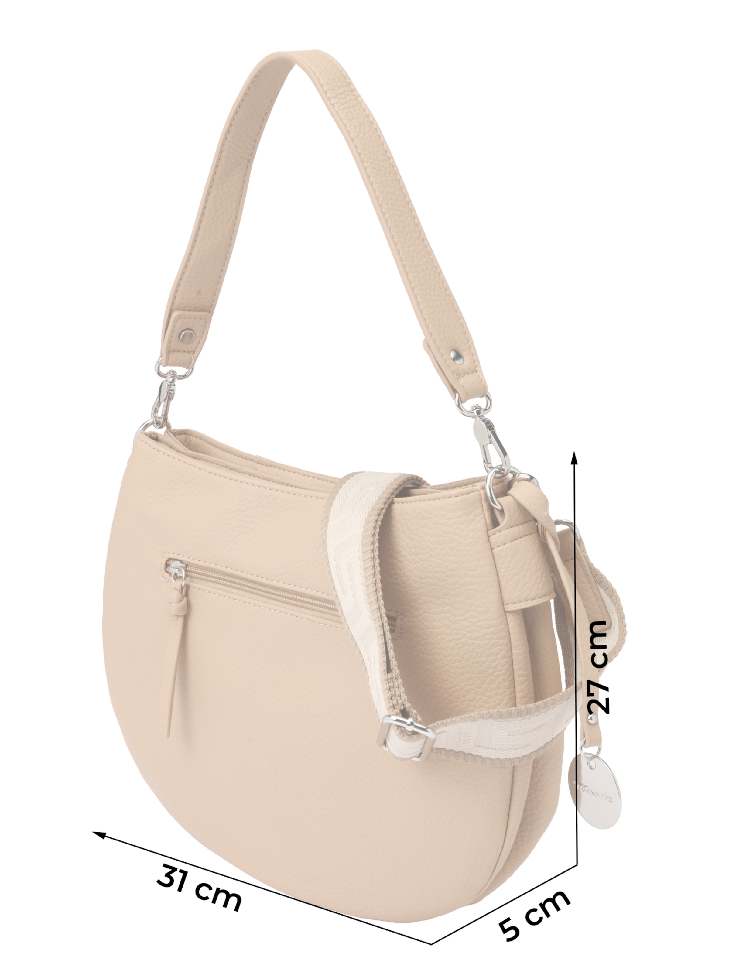 Tamaris Чанта за през рамо 'Kanelle' в бежово: отпред