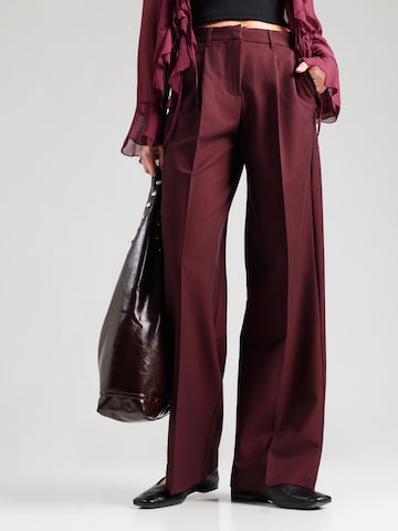 JJXX Široke hlačnice Hlače z naborki 'JXELLIS' | rdeča barva: sprednja stran