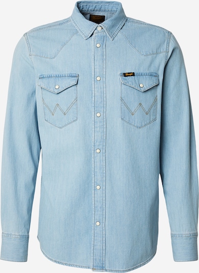 Marškiniai iš WRANGLER, spalva – šviesiai mėlyna, Prekių apžvalga