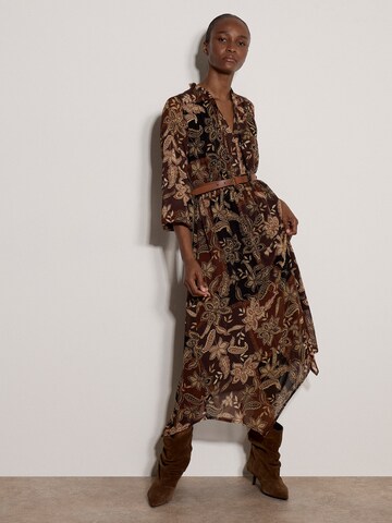 Apricot Blusenkleid in Braun