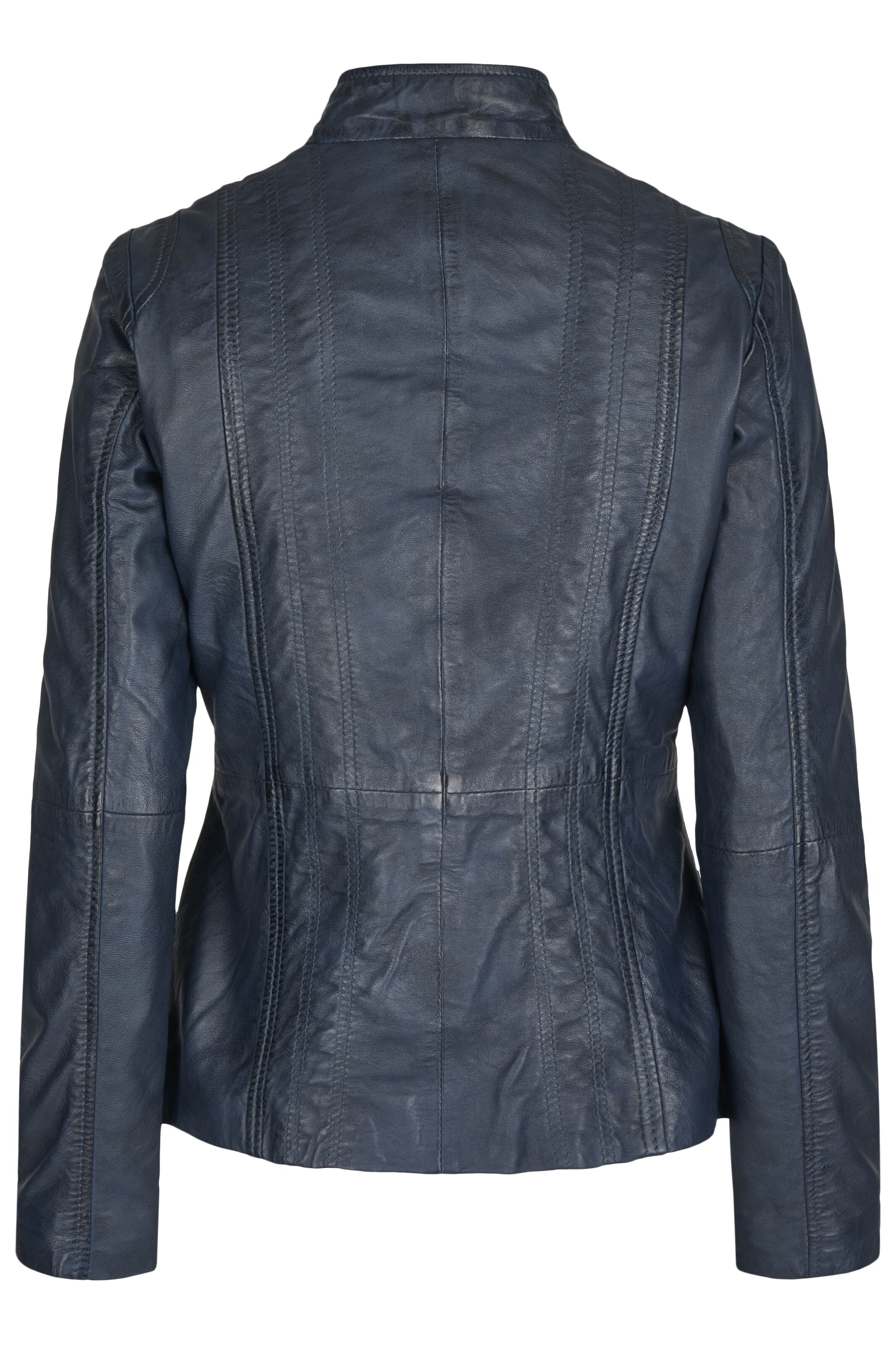 7ELEVEN Lederjacke 'SEFema' in Blau