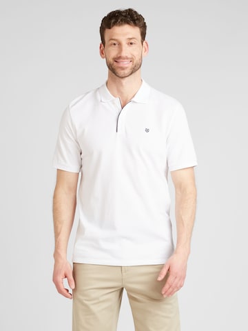 JACK & JONES Poloshirt 'SAINZ' in Weiß: predná strana