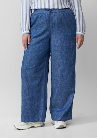 s.Oliver Wide leg Broek in Blauw