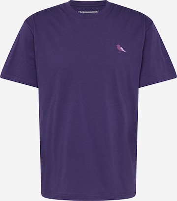 T-Shirt Cleptomanicx en violet : devant