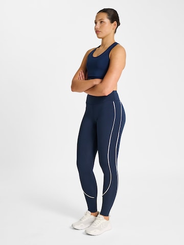 Hummel Skinny Sportbroek in Blauw