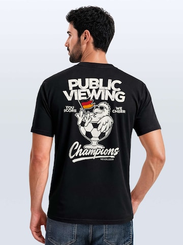 Neverless Shirt 'Public Viewing Champion' in Black