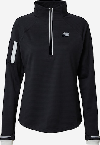 new balance Sportief sweatshirt 'Heat Grid' in Zwart: voorkant