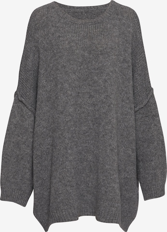 Lilavie Strickpullover ' Vanii ' in Grau: Vorderseite