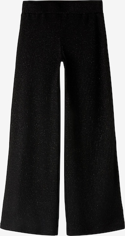 NAME IT - Pierna ancha Pantalón en negro: frente