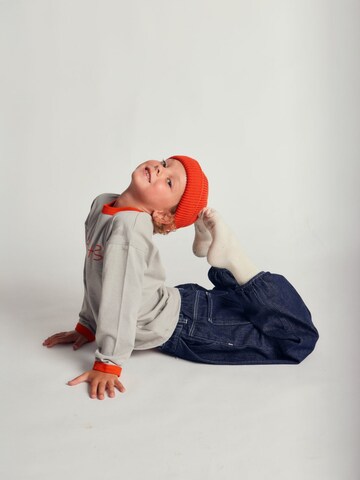 Maru + Bo Wide leg Jeans 'EMBROIDERED BALLOON' in Blue