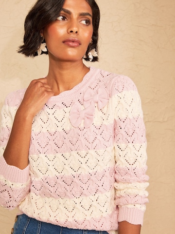 love & roses Sweater in Pink