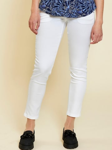 ze-ze Slimfit Jeans 'Sanne 381' i hvid: forside
