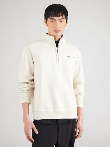 Sweat-shirt Abercrombie & Fitch en beige : devant