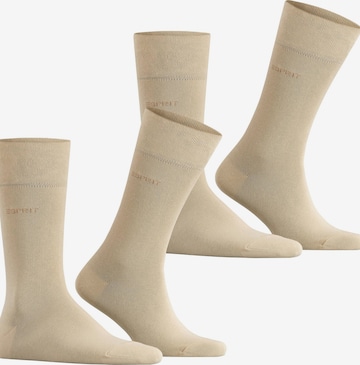 ESPRIT Socks 'Basic Easy 2-Pack' in Beige: front