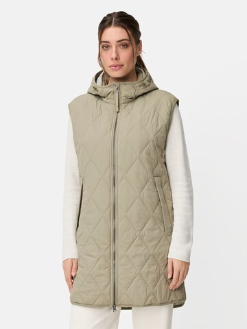 CAMEL ACTIVE Lange Weste mit Kapuze in Grün: Vorderseite