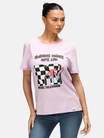 Recovered T-Shirt 'Mtv Make Noise 1981' in Lila: Vorderseite
