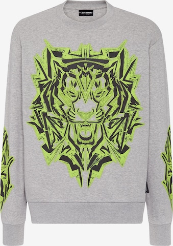 Plein Sport Sweatshirt 'Tiger' in Grijs: voorkant