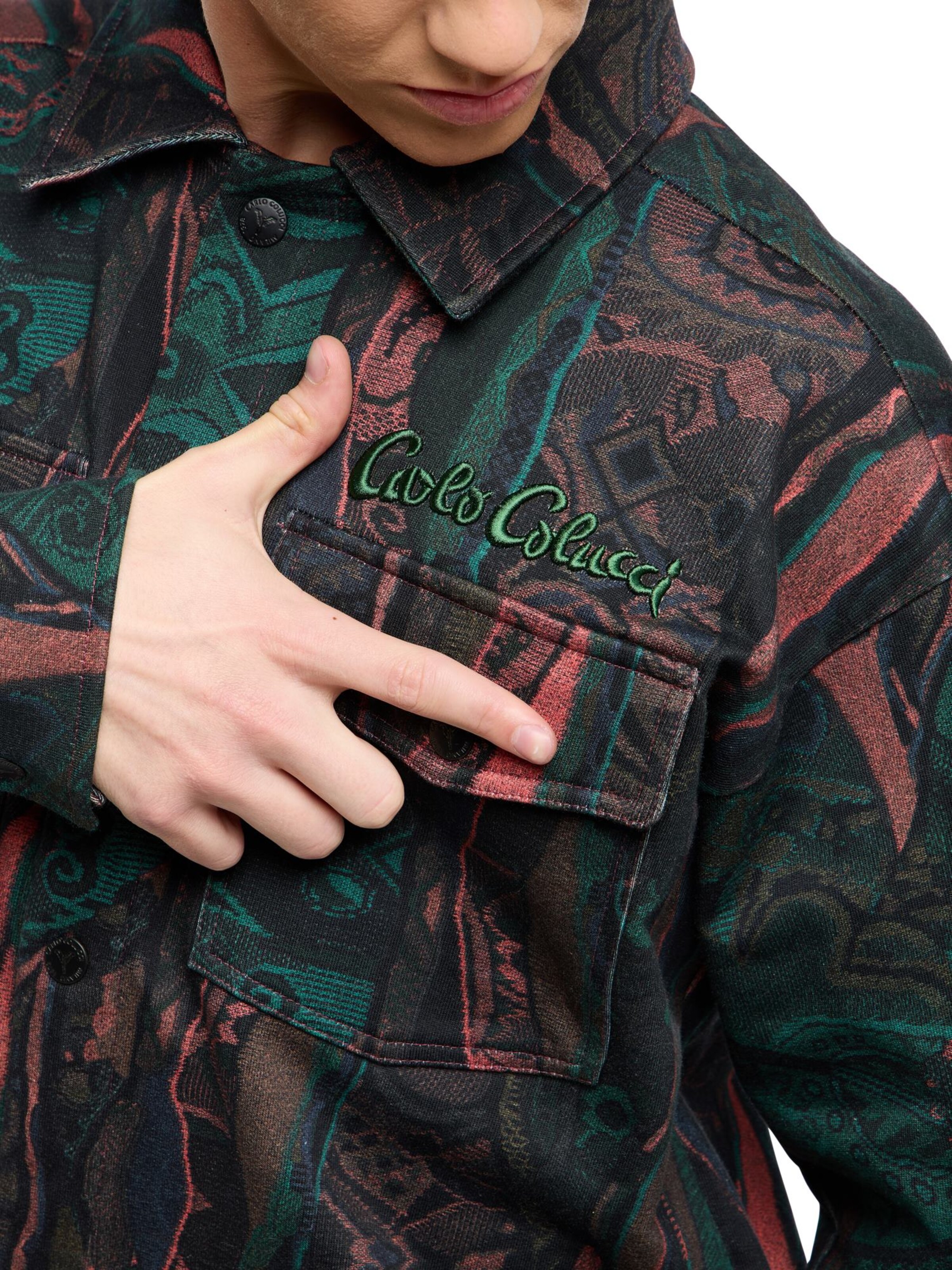 Coupe regular Chemise 'Esposti' Carlo Colucci en rouge