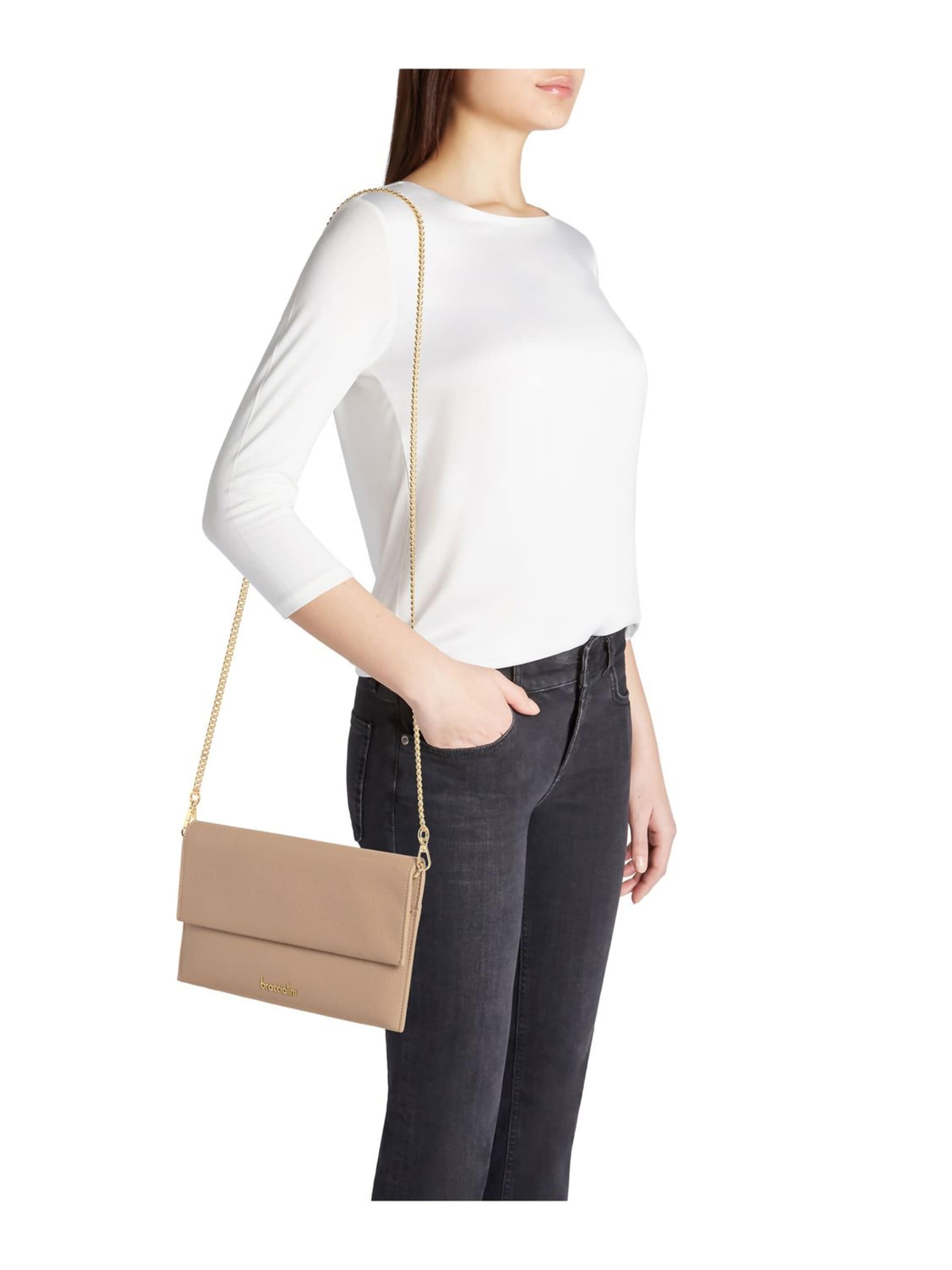 Borsa a sacco 'Jinny Leather' di Braccialini in beige