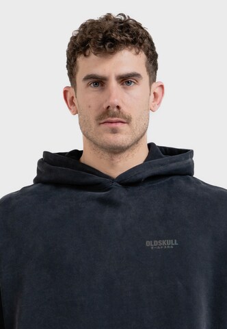 Oldskull Hoodie 'Peach Dyed Basic' in Schwarz