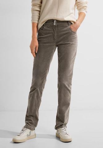CECIL Slim fit Pants in Brown: front