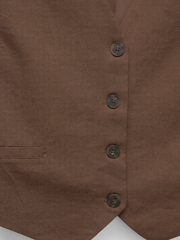 Pull&Bear Suit vest in Brown