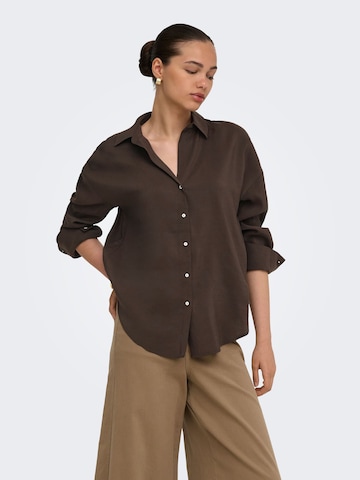 ONLY Blouse 'ONLZazima' in Bruin: voorkant