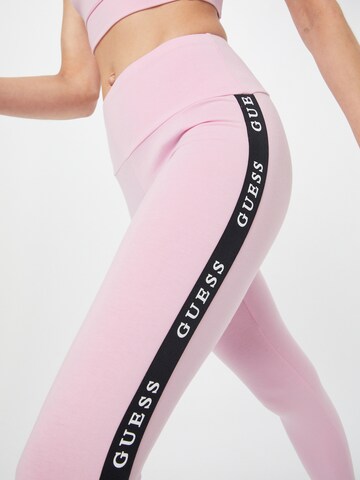 GUESS Skinny Sporthose 'ALINE' in Pink