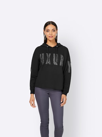 heine Sweatshirt in Zwart: voorkant