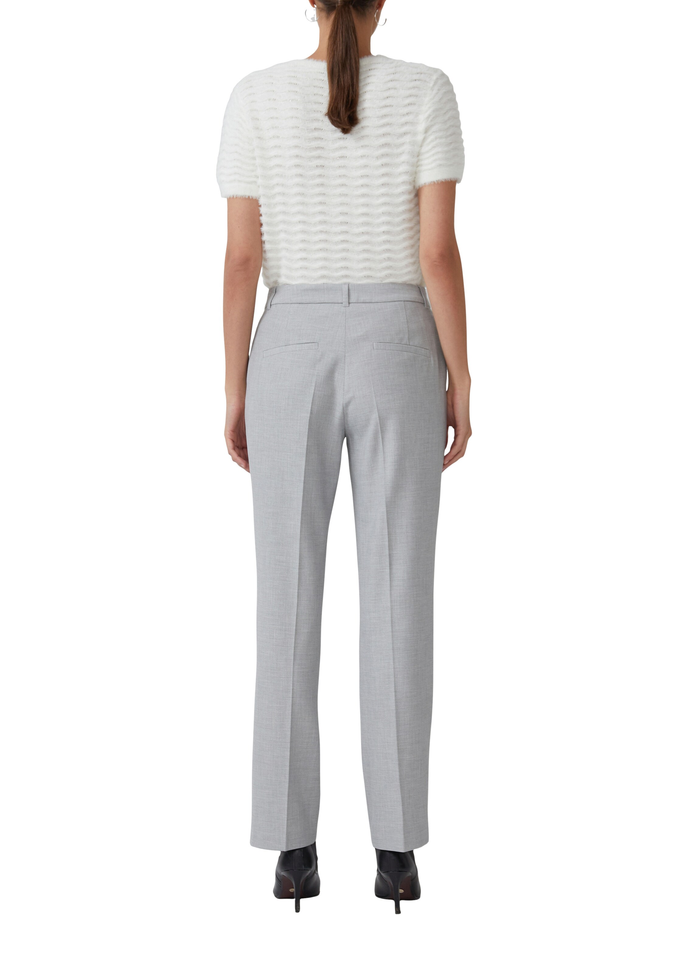 Regular Pantalon à plis s.Oliver BLACK LABEL en gris