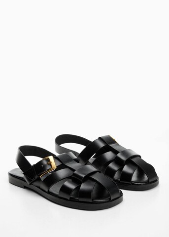 MANGO Sandalen met riem 'loraine' in Zwart