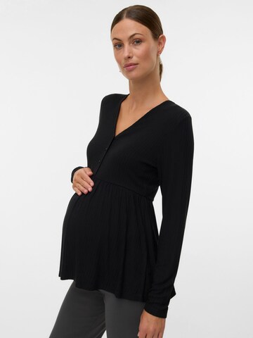 T-shirt MAMALICIOUS en noir : devant