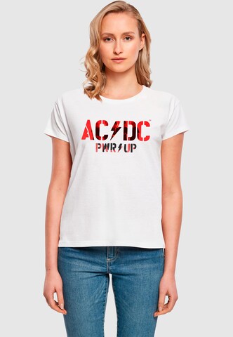 Merchcode Shirt 'ACDC - PWRUP' in White: front