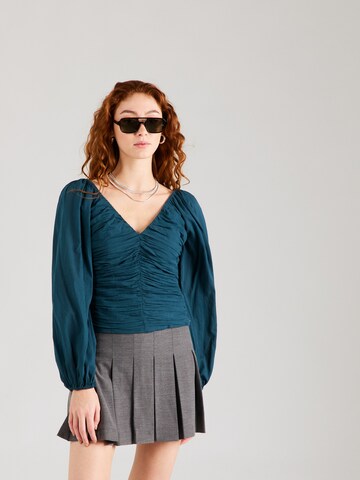 Abercrombie & Fitch Blouse 'CHASE' in Blauw: voorkant