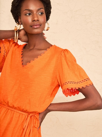 Robe love & roses en orange