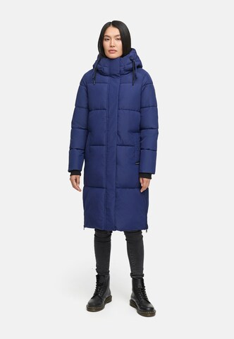 MARIKOO Wintermantel 'Michikoo XVI' in Blauw: voorkant