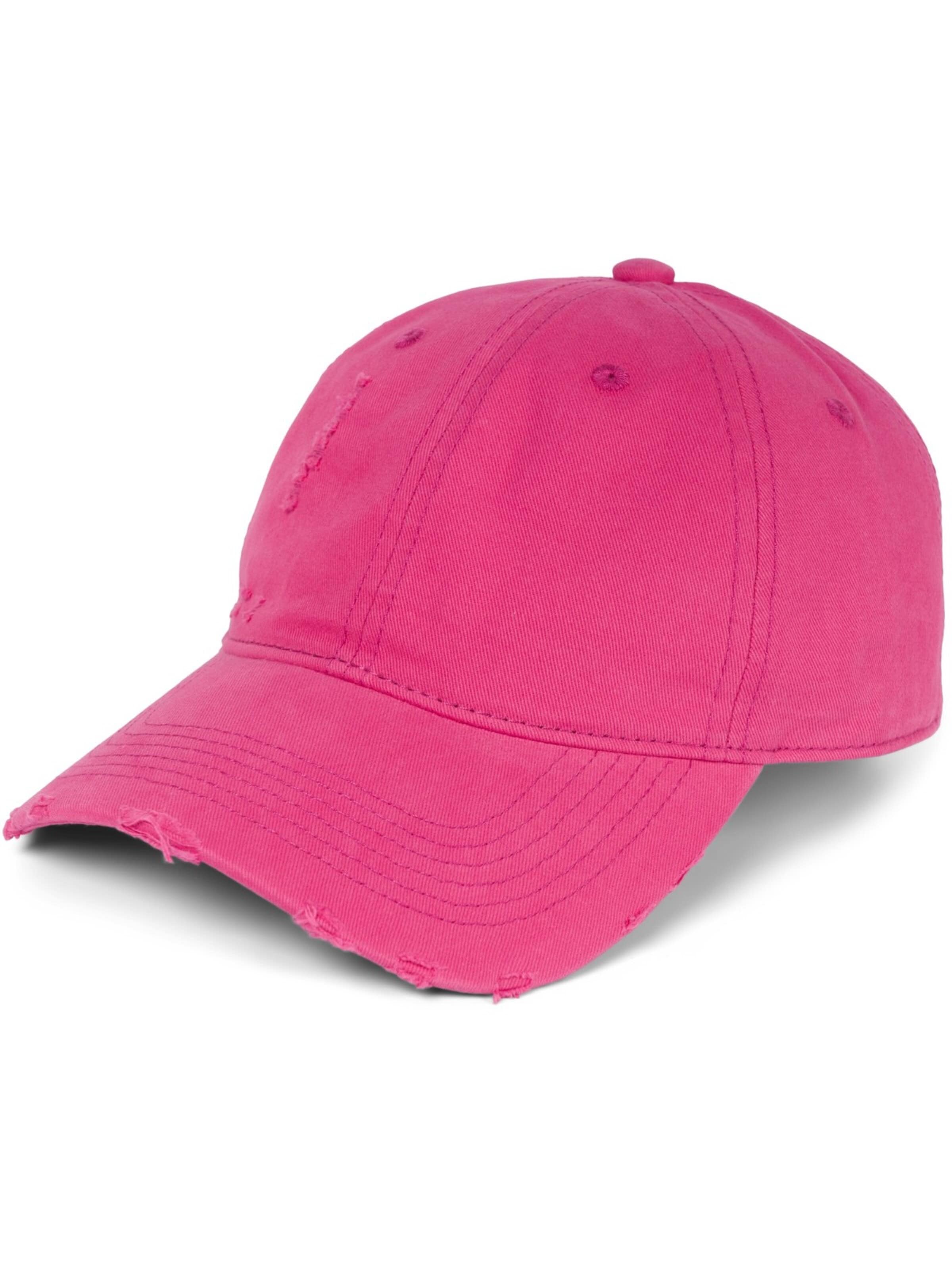 styleBREAKER Cap 'Baseball Cap Destroyed Look'‌‌‌‌‌ in Pink: Vorderseite