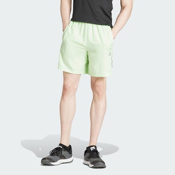 ADIDAS PERFORMANCE Regular Workout Pants 'Gym+' in Green: front