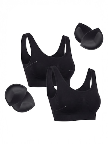 fashionshowcase - Bustier Sujetador deportivo 'SORYA – Sport-BH' en negro: frente
