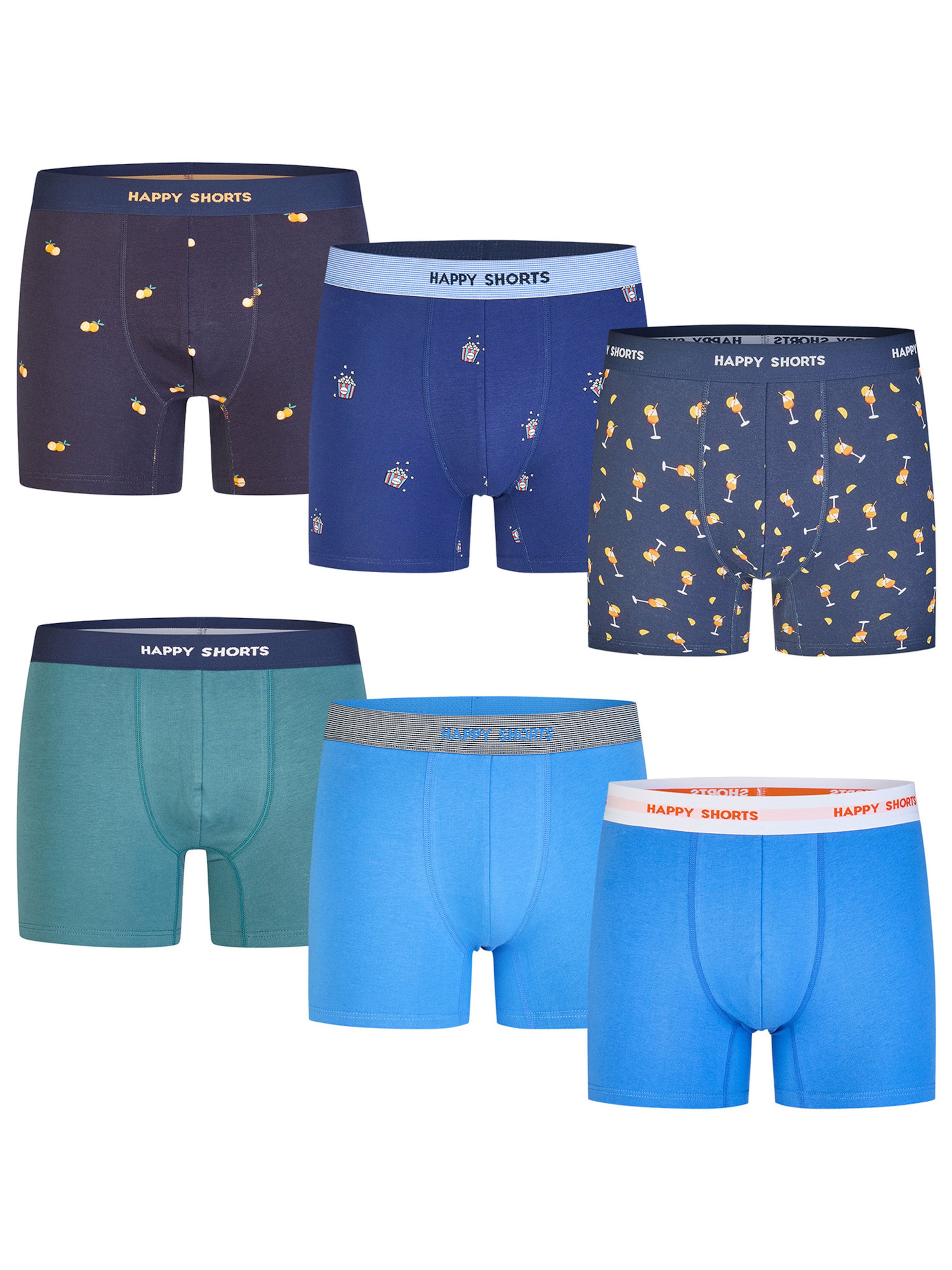 Happy Shorts - Boxers ' Colourful Jersey Set ' em azul: frente