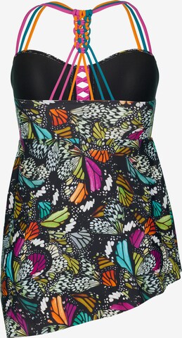 Ulla Popken Bralette Swimsuit Dress in Mixed colors