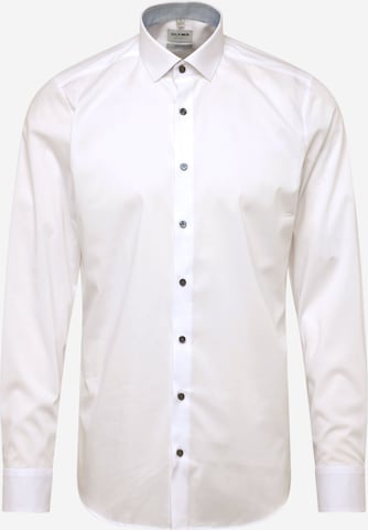 OLYMP Slim fit Button Up Shirt in White: front