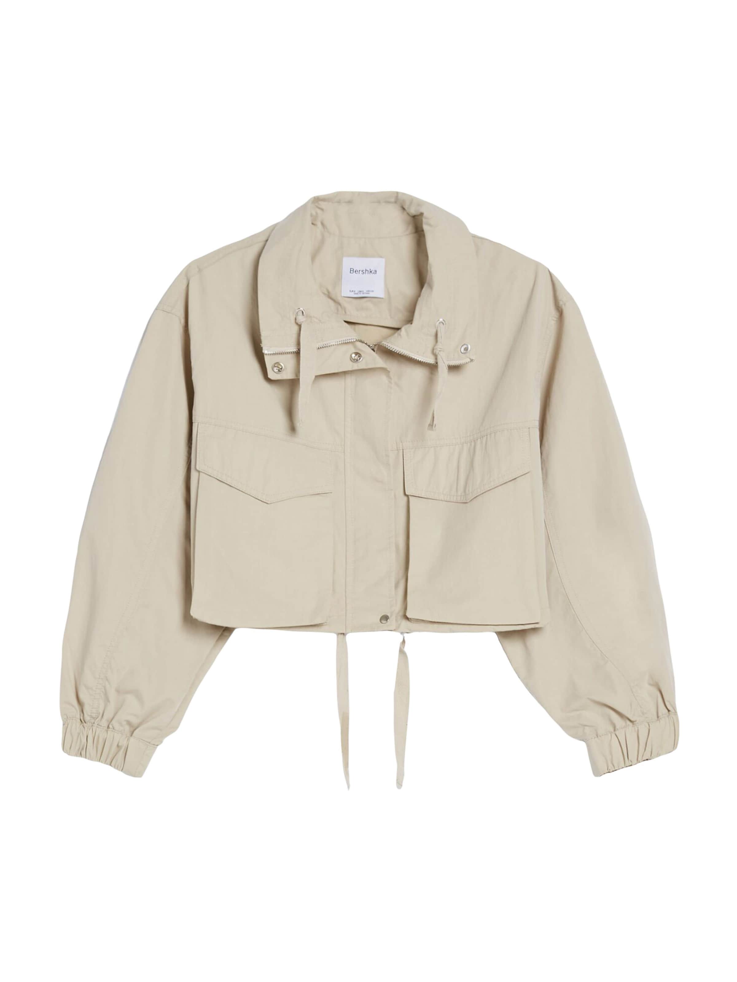 Bershka beige jacket sale
