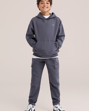 WE Fashion Regular Trousers in Grey: front