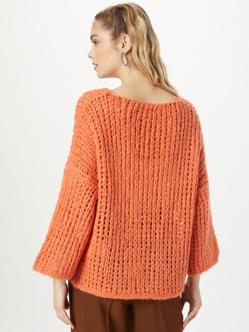 Hailys Pullover 'Linez' i orange