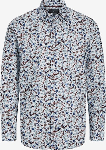 Coupe regular Chemise 'JPRBLALeeds' JACK & JONES en bleu : devant