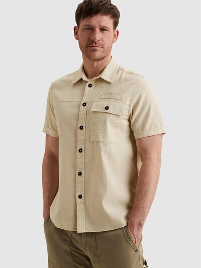 PME Legend Button Up Shirt 'Shirt in slub cotton with short sleeves' in S in Beige, Item view
